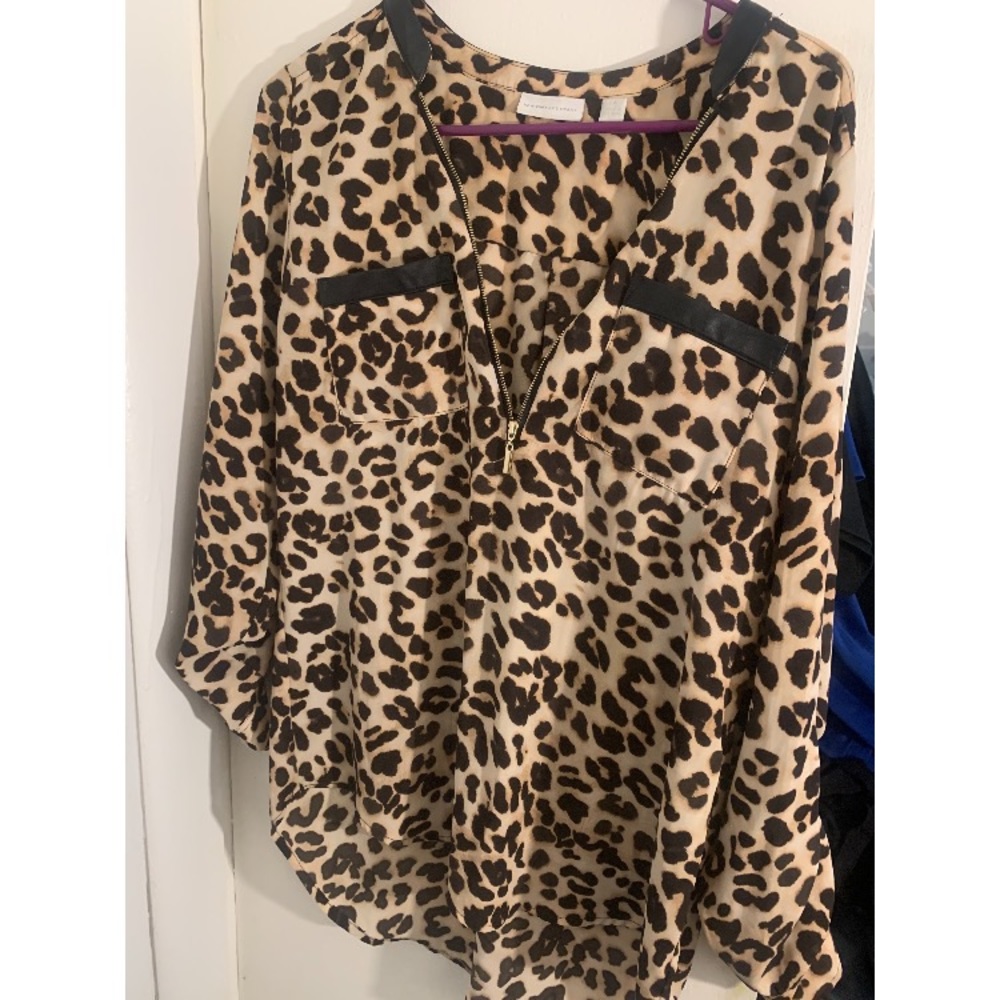 Animal print New York & Company Top